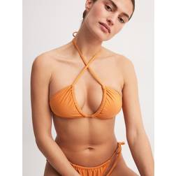 NA-KD Swimwear Reverse Triangle Bikini Top - Orange