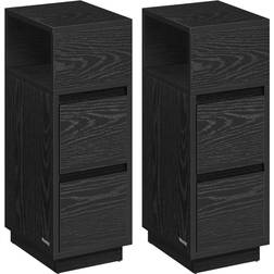 Latitude Run Arcolia Black 65cm H X 25cm W X 30cm D Bedside Table