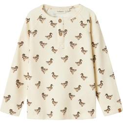 Lil'Atelier Slim Fit Long Sleeved Top - Turtledove (13236862-1149262)