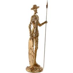 Home ESPRIT Guldig Resin Dekorativ Figur 10 x 10 x 37 cm Prydnadsfigur