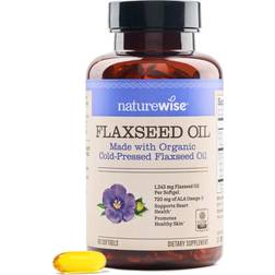 NatureWise Organic Flaxseed Oil 1200 mg Softgels