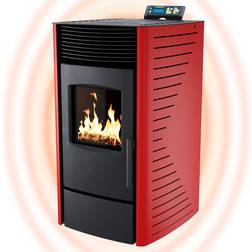 Nemaxx P9 Pelletofen 11 kW Rot
