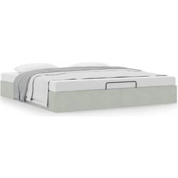 vidaXL Ottoman Utan Madrass 160x200 cm Sammet Sängram