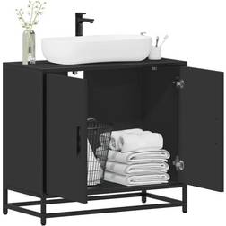 vidaXL Bathroom Sink Cabinet Black 65 x 33 x 60 cm