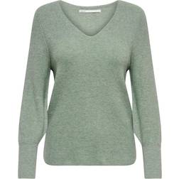 Only Latia Knitted Pullover - Grey/Chinese Green