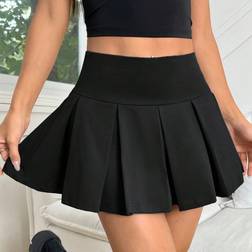 Shein Cute Knitted Pleated Ultra Short Mini Skirt - Summer
