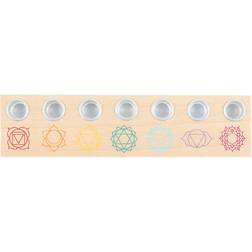 Something Different Energy Seven Chakra Beige Candle Holder 1.6cm