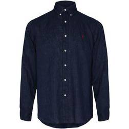 Polo Ralph Lauren Button Down Skjorte Med Logo - Blå
