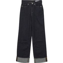 Vero Moda Tessa Wide Fold Jeans - Dark Blue