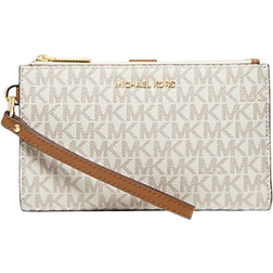 Michael Kors Jet Set Travel Signature Logo Smartphone Wallet - Vanilla