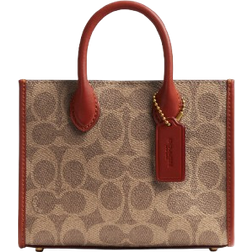 Coach Ace Tote Bag 17 In Signature Canvas - Coated Canvas/Brass/Tan/Rust