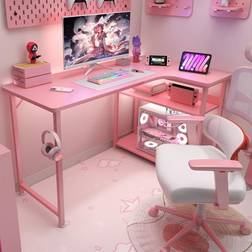 Inbox Zero Hofstra Pink 74cm H x 110cm W x 80cm D Writing Desk
