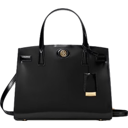 Tory Burch Small Robinson Spazzolato Satchel - Black