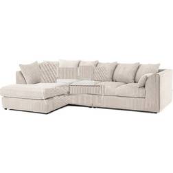 Furnishings For Less UK Jumbo Cord Cream Sofa 265cm 3pcs 5 Seater