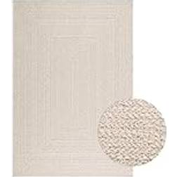 vidaXL Zizur Gräddvit Matta 140x200 cm Beige