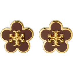 Tory Burch Kira Flower Stud Earring - Gold/Red