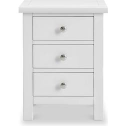 Roseland Furniture Cornish White Bedside Table 32x42cm