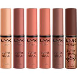 NYX Home Alone Butter Gloss Pizza Vault #01 Nudes 6-pack