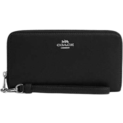 Coach Long Zip Around Wallet - Smooth Leather/Silver/Black