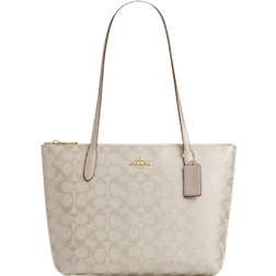 Coach Fiona Zip Tote Bag In Signature Canvas - Im/Champagne Multi