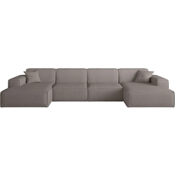 Fun-Möbel U-form Celes Premium Taupe Sofa 379cm 5 Seater