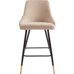 Dunelm Ariana Velvet Mink Bar Stool 96cm