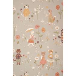 Majvillan Tapete Catwalk Dusty Blue grau/orange