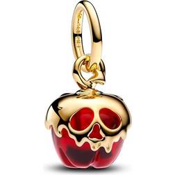 Pandora Disney Villains Evil Queen Apple Dangle Charm - Gold/Red