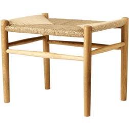 FDB Møbler J83 Oiled Oak/Natural Weave Foot Stool 45cm