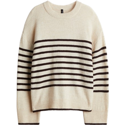 H&M Sweater - Light Beige/Striped