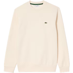 Lacoste Fleece Crew Neck Sweatshirt - Ecru White