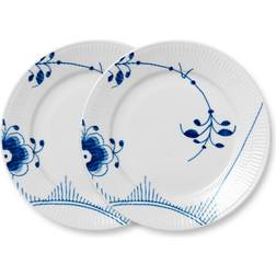 Royal Copenhagen Blå Mega Riflet Assiett 22cm 2st