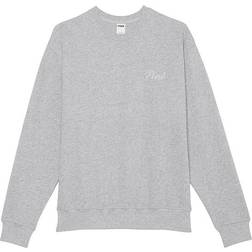 PINK Ivy Fleece Classic Crew Sweatshirt - Medium Heather Grey Bling