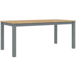 vidaXL Panama Grey/Natural Spisebord 90x180cm