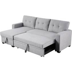 Wade Logan Chanele Gray Sofa 83" 3 Seater