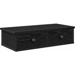 vidaXL 859942 Black Wall Shelf 60cm