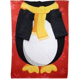 Snug Rug Penguin Fleece with Sleeves Blankets White, Black (183x137cm)