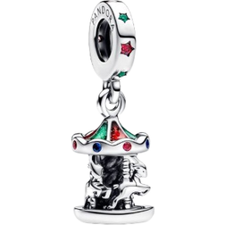 Pandora Spinning Carousel Dangle Charm - Silver/Multicolour