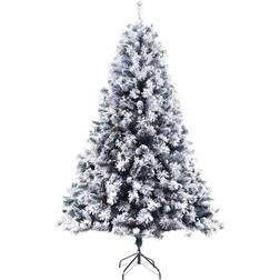 EVRE Snow Flocked White Christmas Tree 240cm