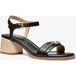 Michael Kors MK Mandy Leather Sandal - Black