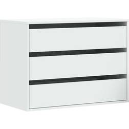 vidaXL Engineered Wood White Chest of Drawer 80x58cm