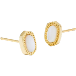 Kendra Scott Mini Ellie Stud Earrings - Gold/White