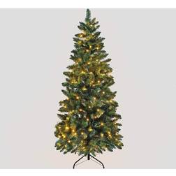 Shatchi Slim Pine Narrow Xmas Green Christmas Tree 210cm