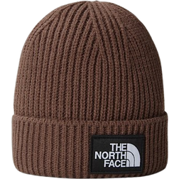 The North Face Logo Box Cuffed Beanie, Brown One