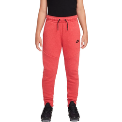 NIKE Big Kid's Sportswear Tech Fleece Joggers - Light University Red Heather/Black/Black (HV5869-672)