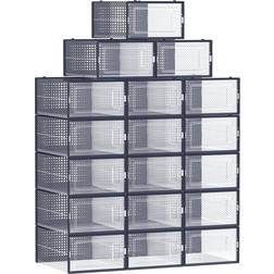 Songmics Storage Organisers Transparent Shoe Rack 23.1x13.5cm 18pcs