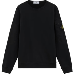 Stone Island 63920 Brushed Organic Cotton Fleece - Black