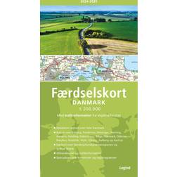Færdselskort Danmark 2024-2025 (Spiralryg, 2024)