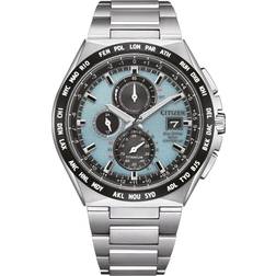Citizen Super Titanium AT8238-84M Radio Controlled Lichtblauw