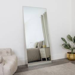 Melody Maison Large Taupe Thin Framed Leaner Floor Mirror 80x180cm